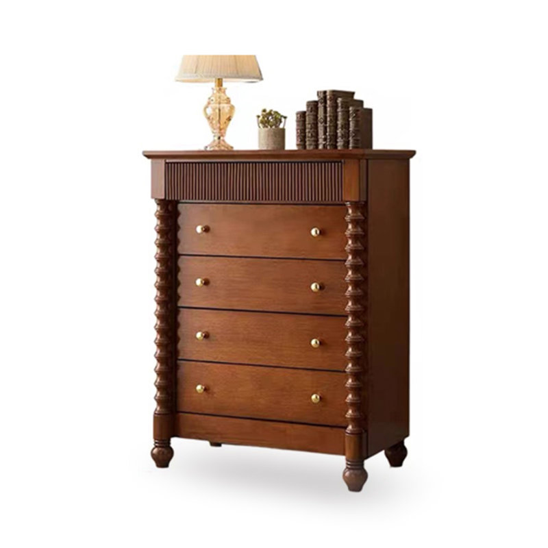 Commodes et commodes rectangulaires en bois manufacturé cerisier foncé