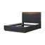 Kayner Bed With LED Lights - Charcoal-1825667712