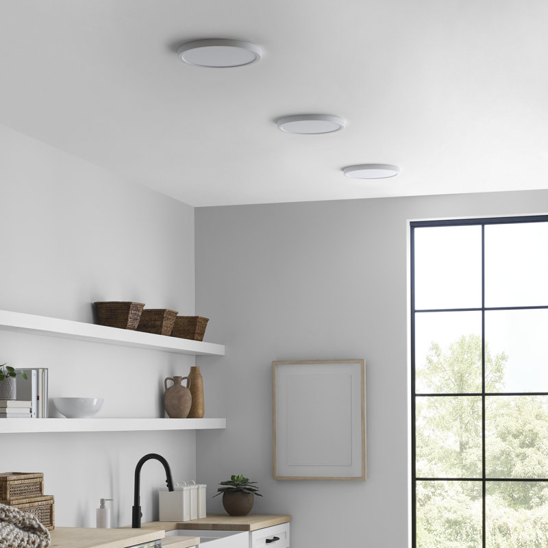 Traverse Lotus 12" Ultra Slim Remodel or New Construction LED Canless Recessed Lighting Kit, 12"