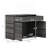 Outdoor Storage Towel Rack & Pool Toy Cabinet, Hot Tub Accessory Storage, Freestanding PE Rattan Wicker Cabinet With Drawer For Indoor, Outdoor Storage Swimming Pool, Spa, Gray