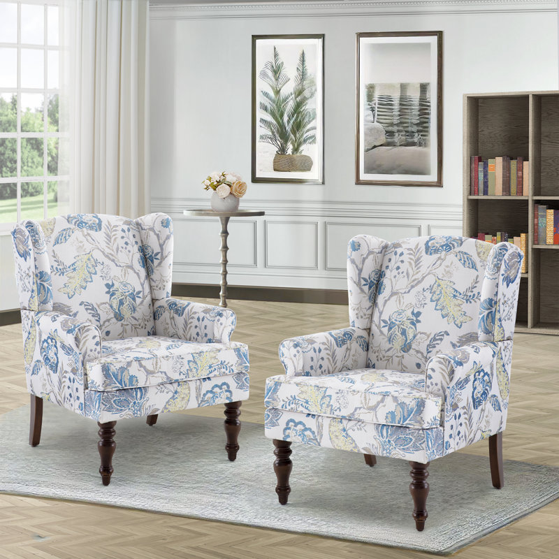 Upholstered Accent Chair, Blue