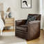Fauteuil club pivotant en cuir véritable Arsim-898772356