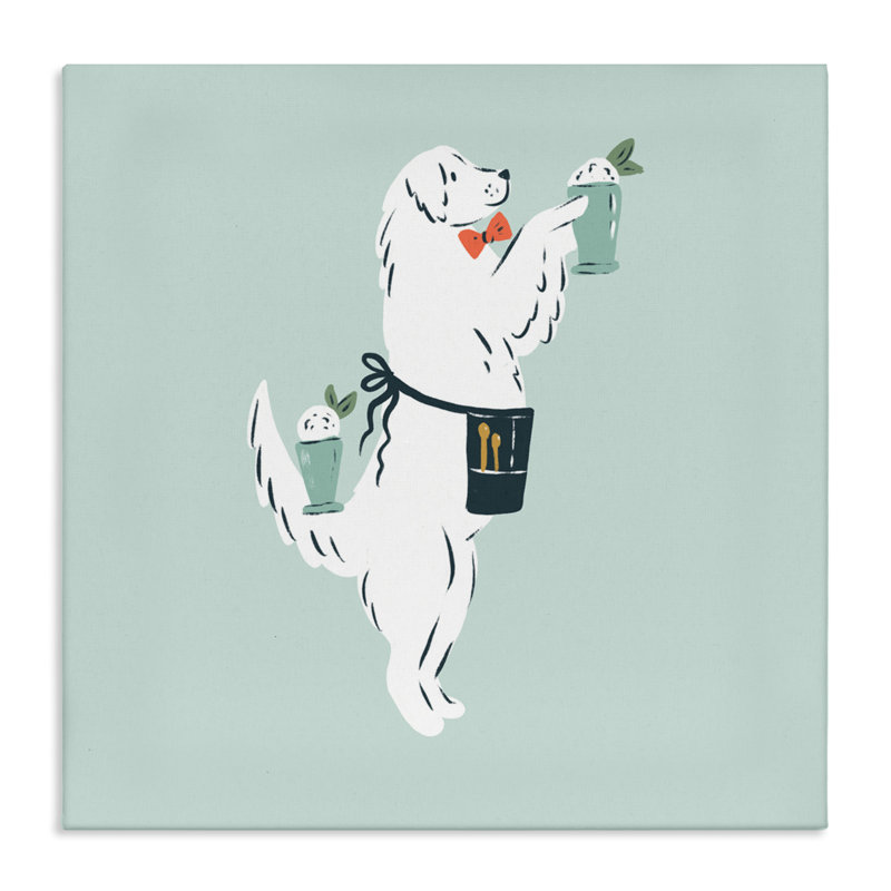 «Mint Julep Dog Canvas» par Krissy Mast, H 17 po x l 17 po