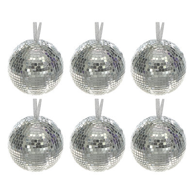 Sparkling Disco Mirror Ball Ornament - Set Of 6