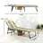 Folding Outdoor Chaise Lounge Chair Tanning Chair With 5-Level Adjustable Back, Side Table, Pillow, Pocket, Mixed Color-46710481-46710480