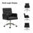 Auric Mid-Century Modern 23" W Leather Height-Adjustable Swivel Office Chair with Button Design-779435312