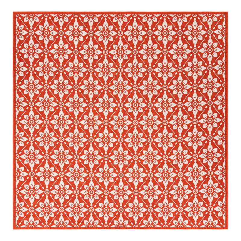 Indoor/Outdoor Trellis Area Rug, Square 7'10"