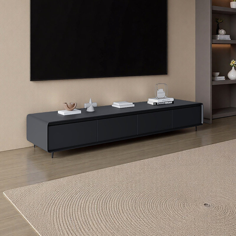 Meuble télé avec rangement Modern Modern, H 17,71 po x L 78,74 po x l 15,74 po, Noir
