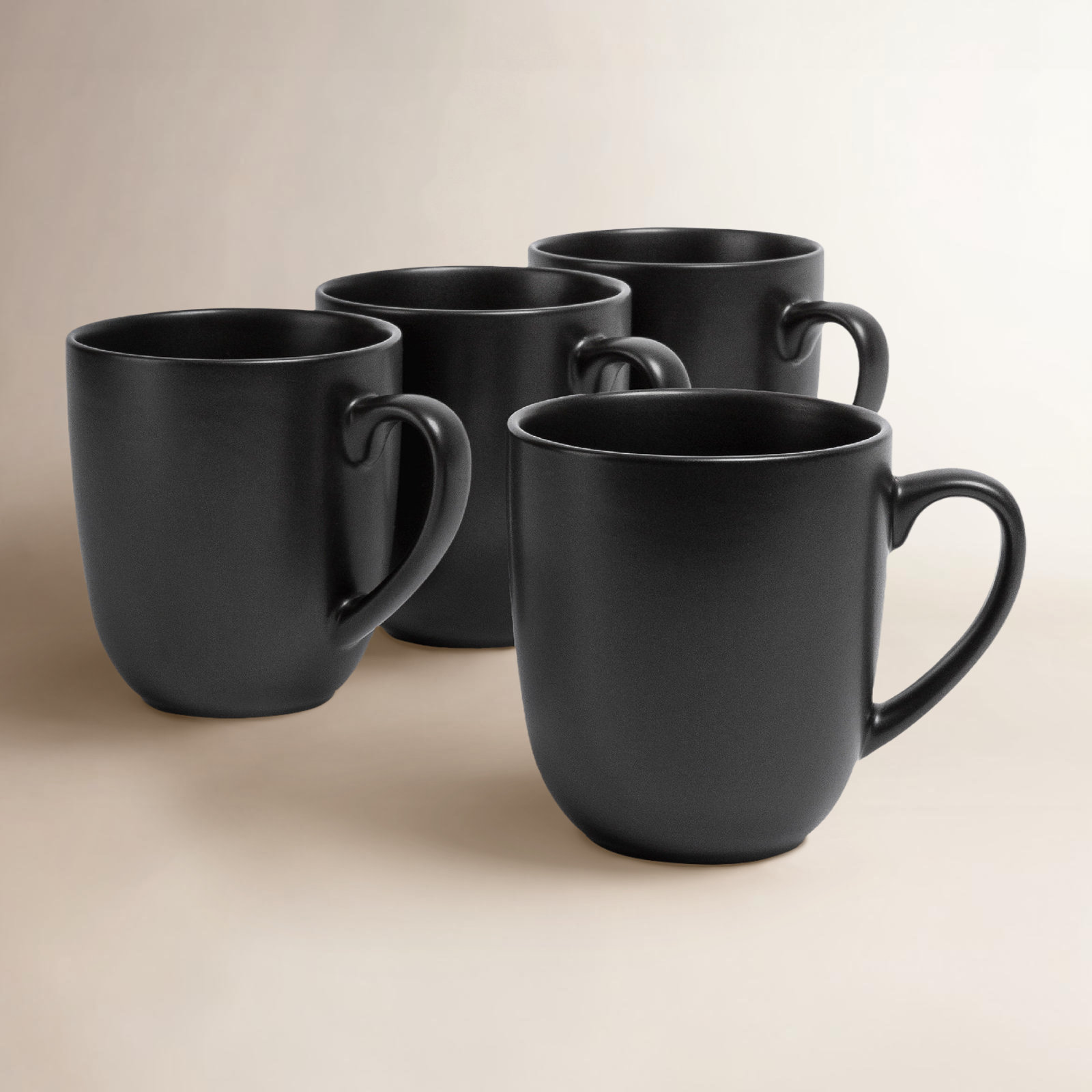 Coupe Stoneware Mug, Black