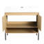 Meuble-lavabo en chêne de 36 po avec lavabo simple en résine et armoire tendance - 36 finitions élégantes
