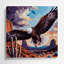 «Southwestern Animals Birds of Prey», art mural en métal 5 bruns-786971120