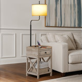 Marutani 63.78'' Tray Table Floor Lamp with USB