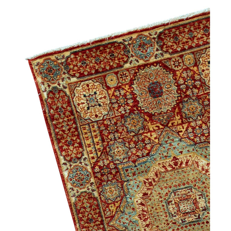 Hand Knotted Oriental Area Rug in Navy