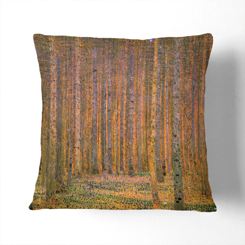 Fir Tree Forest Square Throw Cushion, 55cm H x 55cm W x 20cm D