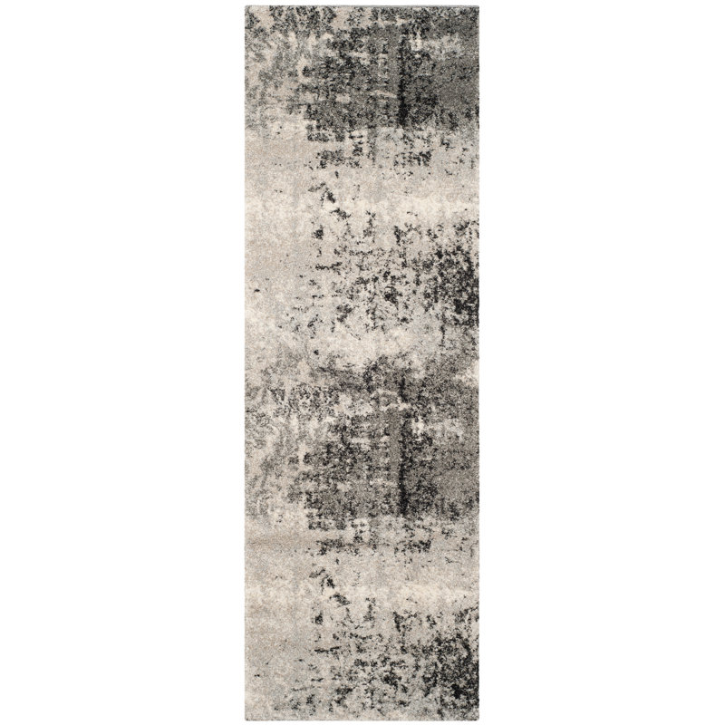Arlinda Retro Performance Abstract Rug, Runner 2'3" x 7'