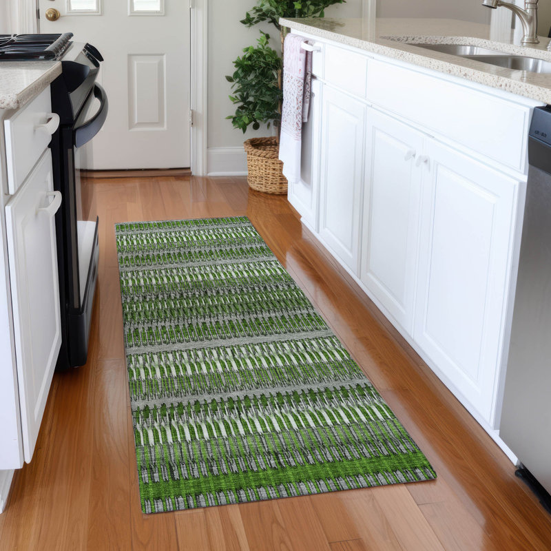 Kinslee Striped Indoor / Outdoor Rug, Runner 2'3" x 7'6"