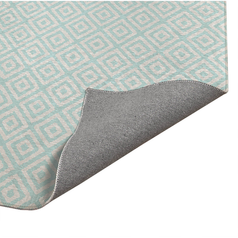 Tapis de cuisine léger antidérapant Ikat Grunge, Bleu clair, Rectangulaire 2 pi x 3 pi, Ikat Grunge