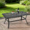  Table basse d'extérieur, table basse rectangulaire en aluminium coulé toutes saisons de 42 po, table d'appoint robuste de 220 lb pour le balcon au bord de la piscine et dans le jardin, bronze foncé