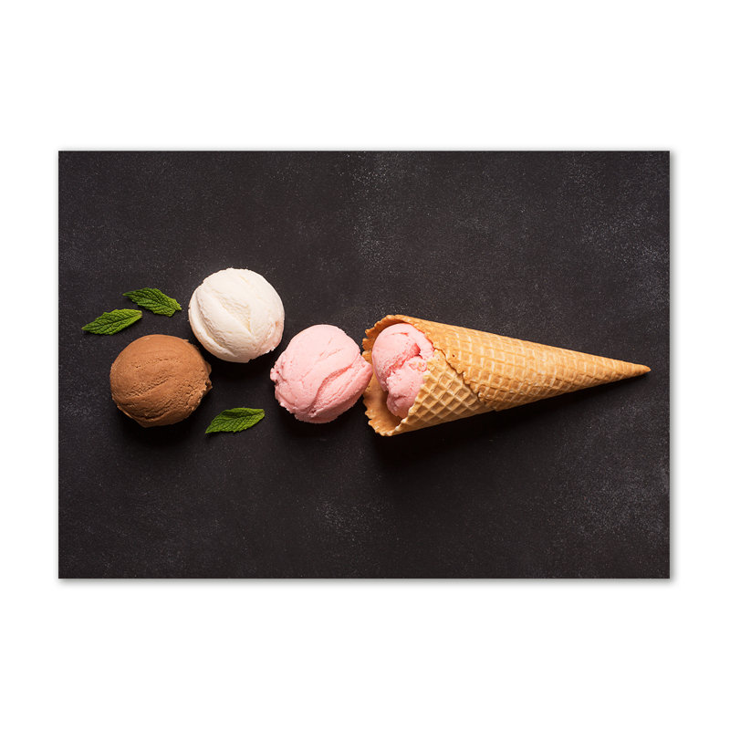 Ice Cream in a Waffle 1 Piece Wrapped Canvas Wall Art