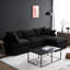 Canapé modulaire en tissu de chenille rembourré de 105 po, canapé modulaire de 105 po et 3 places avec repose-pieds noir-1268234002