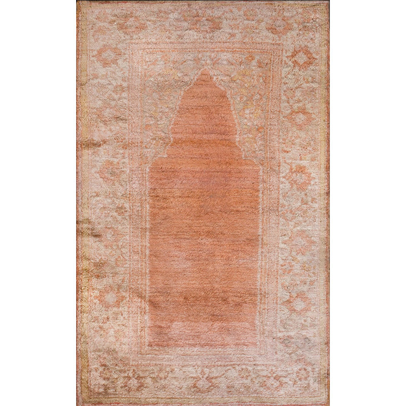 Tapis luxueux en corail turc antique