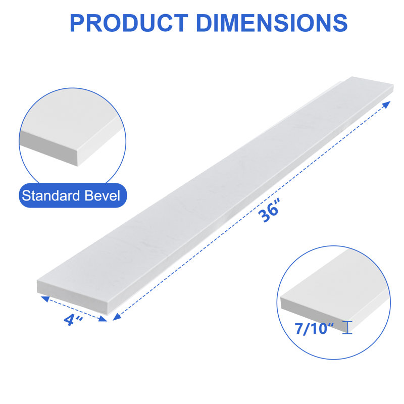 Dosseret de meuble-lavabo en pierre reconstituée de 122 cm (48 po) couleur blanc Ariston