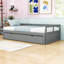 Lit de jour extensible en bois avec lit gigogne simple-617453520