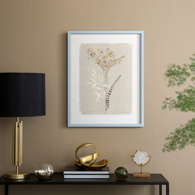 «Dried Foliage I», reproduction encadrée - bois massif