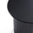 Compact Size Round Side Table with Black Fluted Fir & MDF Wood Accent