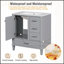 Meuble-lavabo moderne de 30 po avec lavabo, structure en bois durable et comptoir en céramique pour un rangement élégant-555397565
