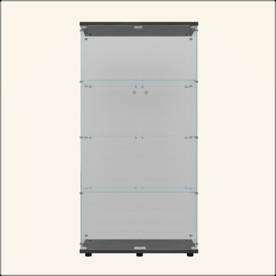 Vitrine en verre trempé, armoire à vin, armoire de rangement, classeur, avec une variété de couleurs de lumières, verrous de porte, pieds de plancher réglables convenant à un sol inégal, peut être placée n'importe où