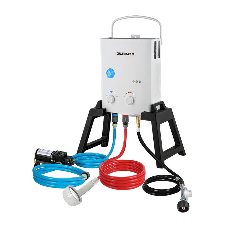 Camplux 1.32 GPM Outdoor Camping Propane Gas Water Heaters Freestanding Stand and Carry Bag