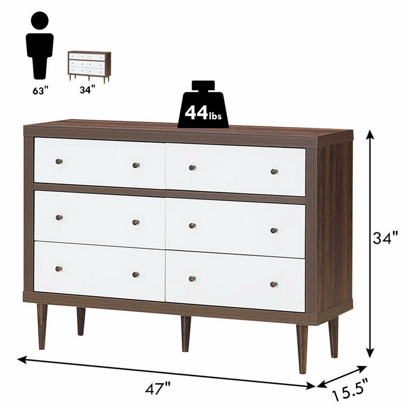 Commode décorative 6 tiroirs Neppie