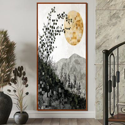 Goldean Summer Mosaic Flower On Grey Desert Blossom I - Couronne de décoration murale