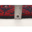 Tapis décoratif en laine rouge/bleu foncé de conception unique 3 pi 3 po x 6 pi noué à la main new age rizbaft