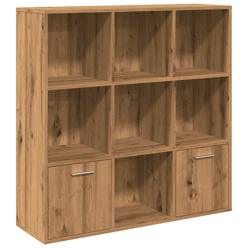 Arundhati Cube Bookcase, 98cm H x 98cm W x 30cm D, Artisan Oak
