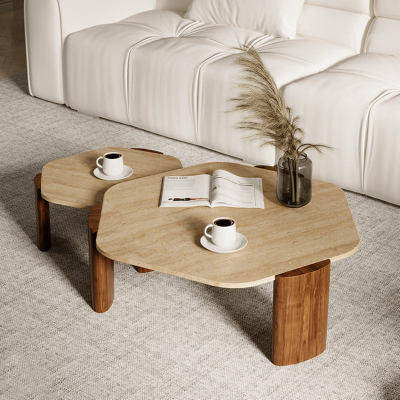 Nordic-style Bunching Tables, 13.78" H x 35.43" L x 35.43" W