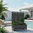 4 ft. H x 4 ft. W Metal Planter Box privacy screen Garden Bed with Trellis and Wheels - Black