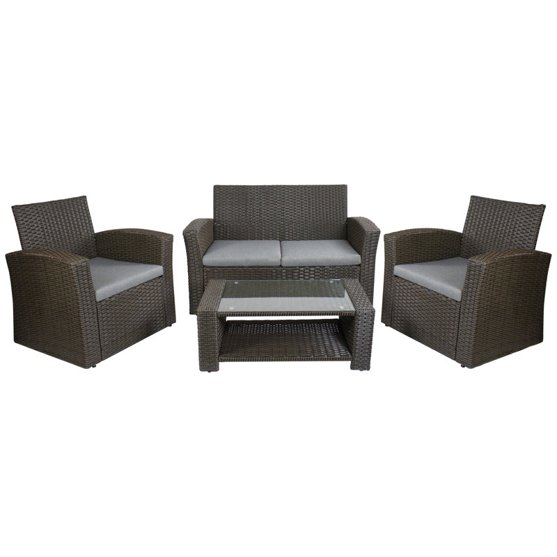 Caicos 3 - Person Patio Dining Set Rectangular Table