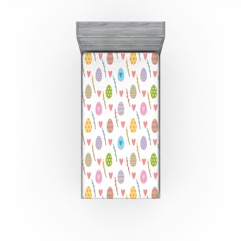 Multicolore Ambesonne, Drap-housse de taille simple