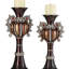 Porte-bougie en forme d'urne 16 "et 18" de haut "Delicata", bronze (ensemble de 2)