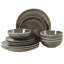 Gibson Elite Sandy Pines Stoneware Plates and Bowls Set - 12 Piece Reactive Glaze Dinnerware Set - Service for 4 - Dishwasher and Microwave Safe - Brown-119379227
