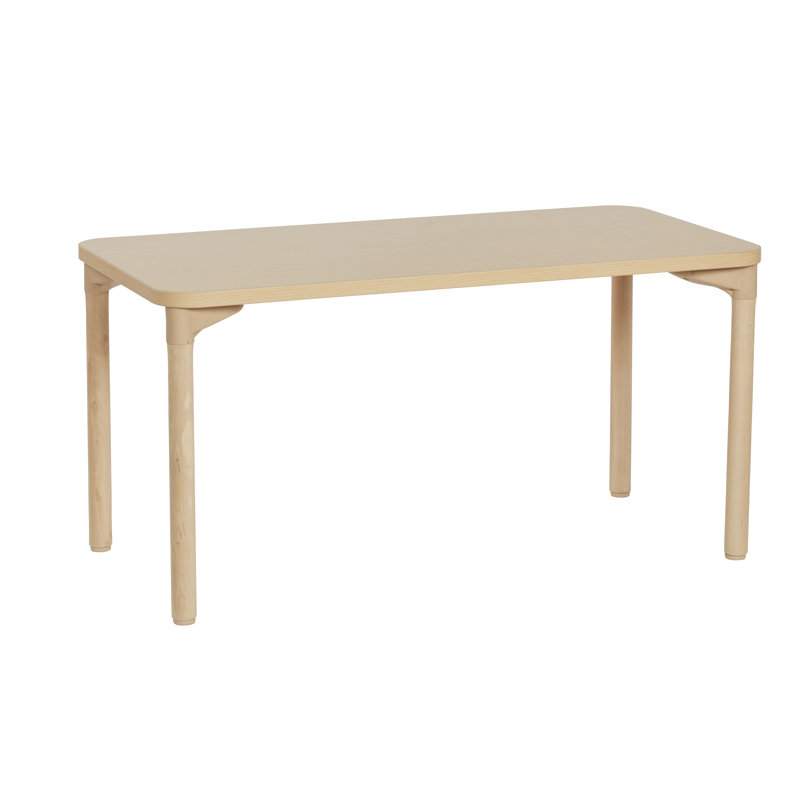 Table d'activité rectangulaire tout usage avec pieds en bois, 20, L 48 po x P 24 po