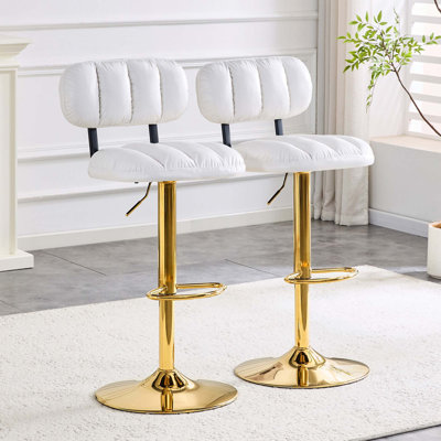 Ensemble de tabourets de bar à hauteur réglable avec base en métal