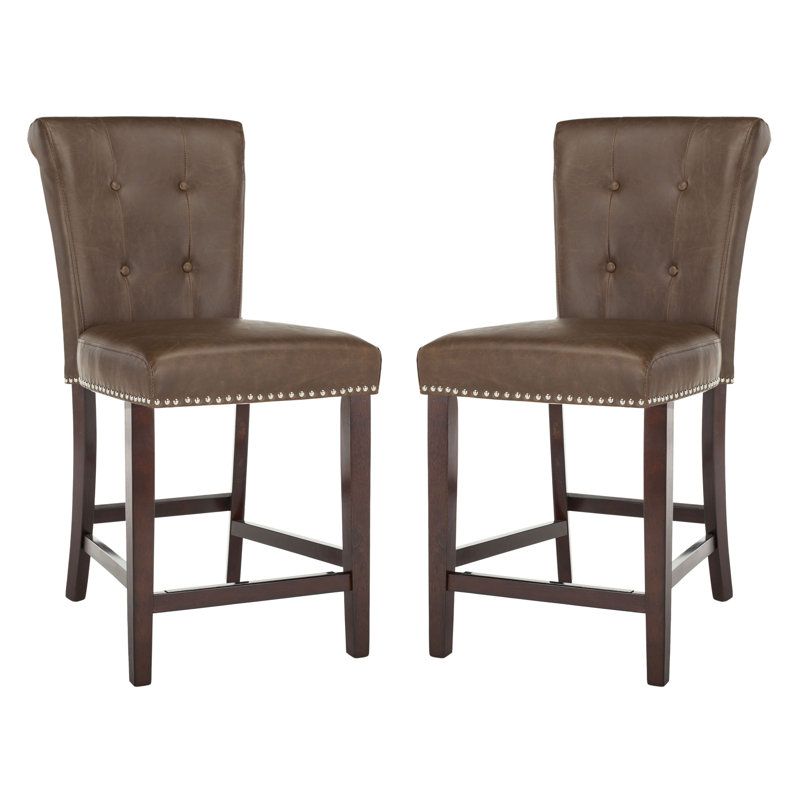Tabouret de bar et de comptoir Landes, Brun, Tabouret de comptoir (assise de 26 po de hauteur)