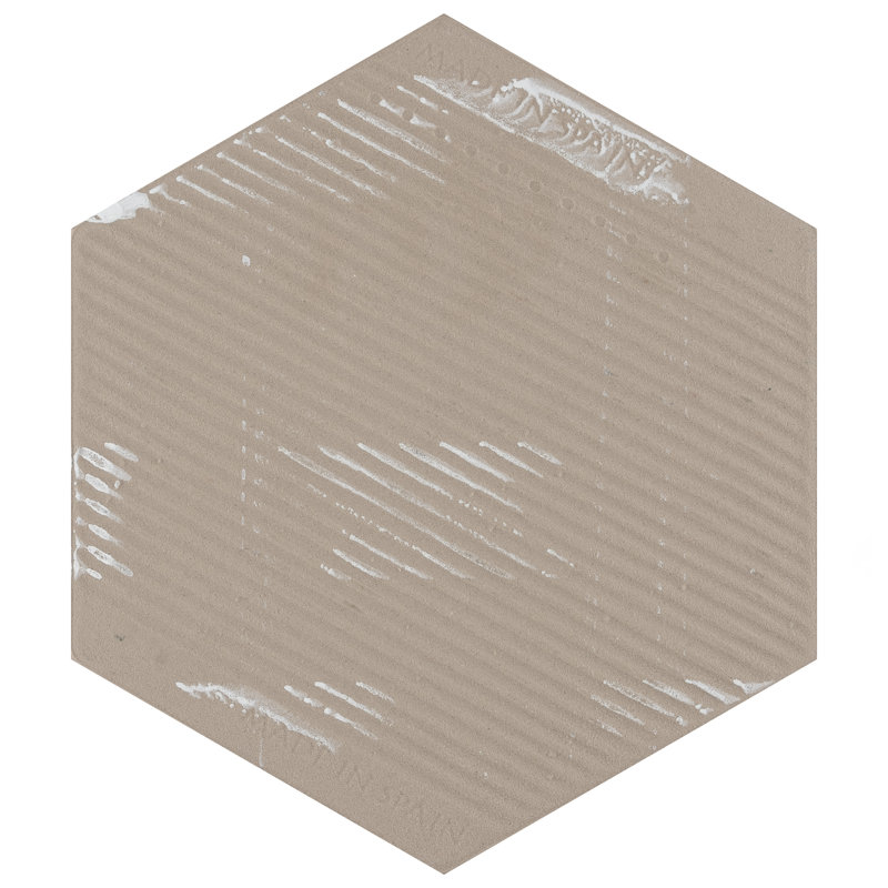 Classico Bardiglio Hex Dimension 7" x 8" Porcelain Patterned Wall & Floor Tile, Dark