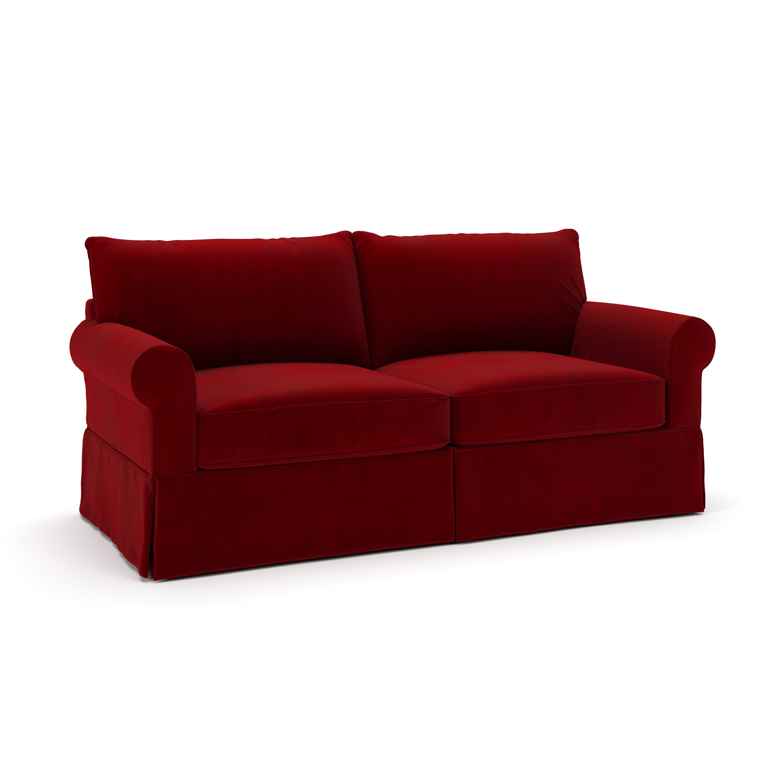 Amari 83'' Slipcovered Sofa, Bella Ruby Performance Velvet
