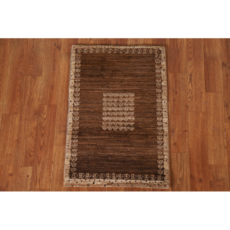 Tapis brun Gabbeh carré 2 x 2
