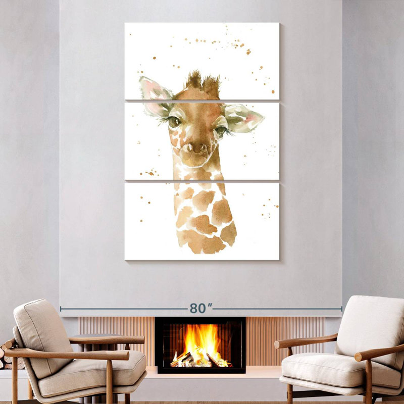 Brampt Light Baby Giraffe, 74" H x 48" W