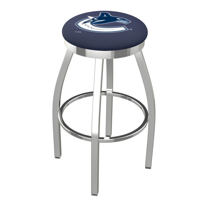 NHL Swivel Extra Tall Stool, Vancouver Canucks, Chrome, "Counter Stool (25" Seat Height)"